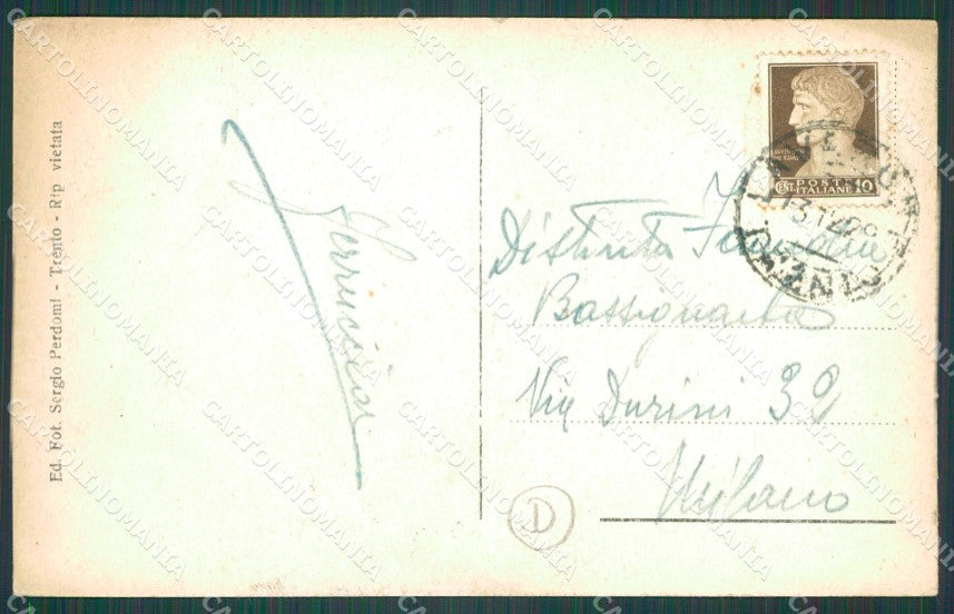 Trento Lavarone Lago di Capoluogo cartolina QZ9536 – retro