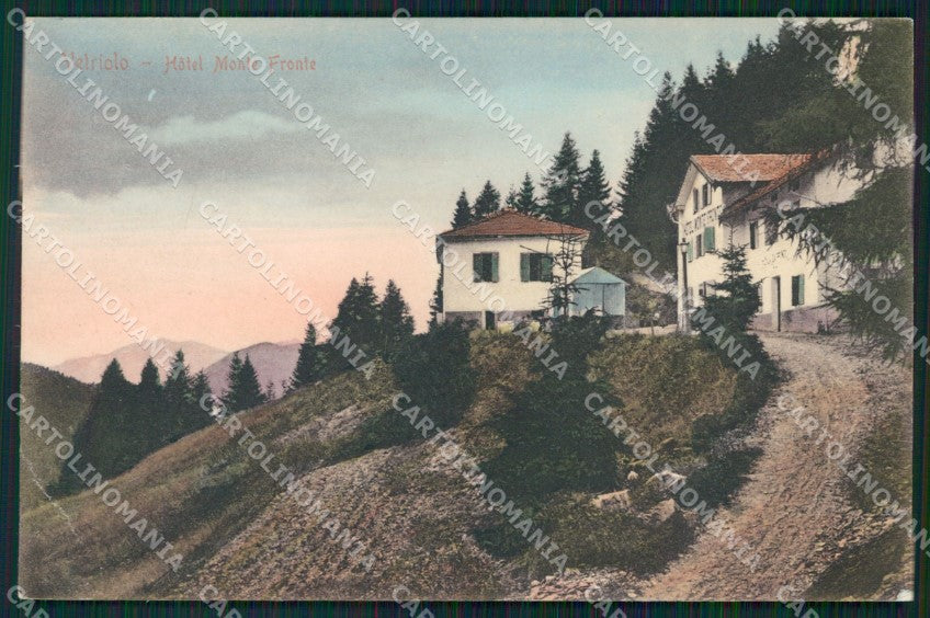 Trento Levico Terme Vetriolo Monte Fronte PIEGHINA cartolina QZ9545 – fronte