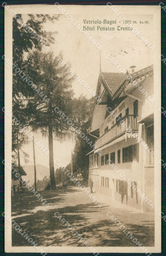 Trento Levico Terme Vetriolo PIEGA cartolina QZ9556 – fronte