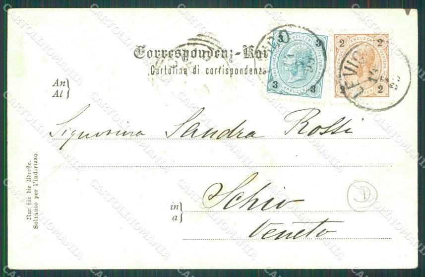 Trento Levico Terme PIEGA cartolina QZ9560 – retro
