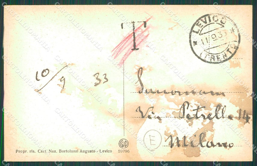 Trento Levico Terme STRAPPINO cartolina QZ9567 – retro