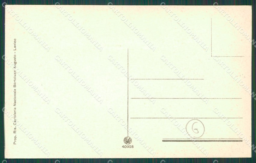 Trento Levico Terme Lago di Barca cartolina QZ9574 – retro