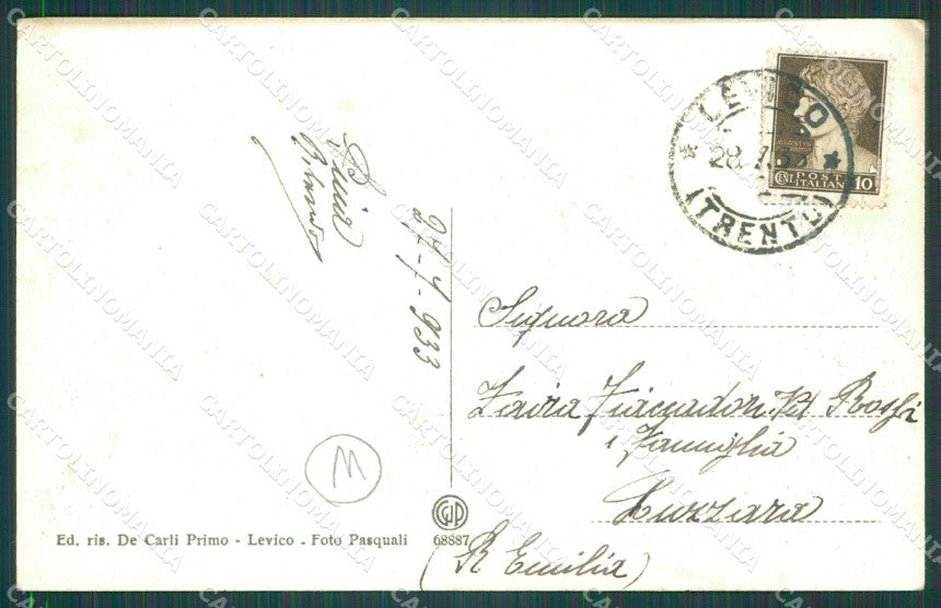 Trento Levico Terme Lago di Feste cartolina QZ9584 – retro