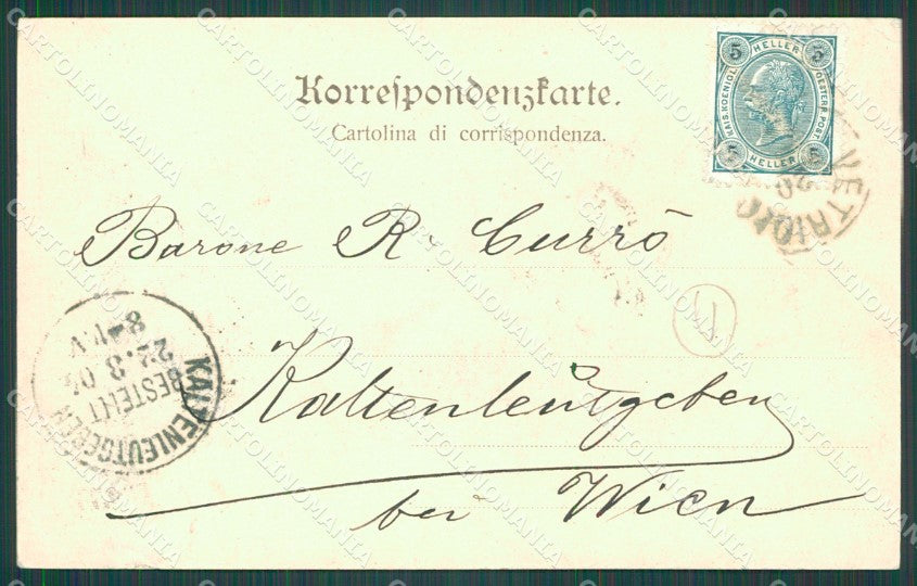Trento Levico Terme Vetriolo Carrozzella Forestieri STRAPPINO cartolina QZ9586 – retro