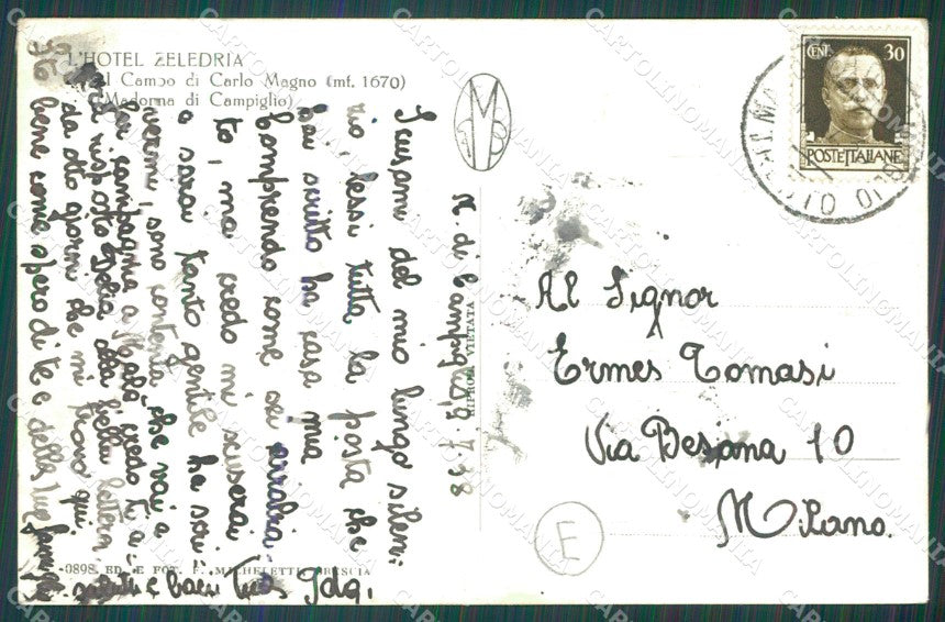 Trento Pinzolo Campo Carlo Magno Foto cartolina QZ9603 – retro