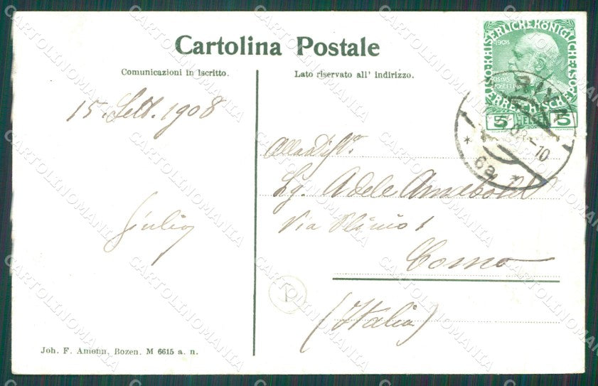 Trento Riva Lago di Garda Barca cartolina QZ9641 – retro