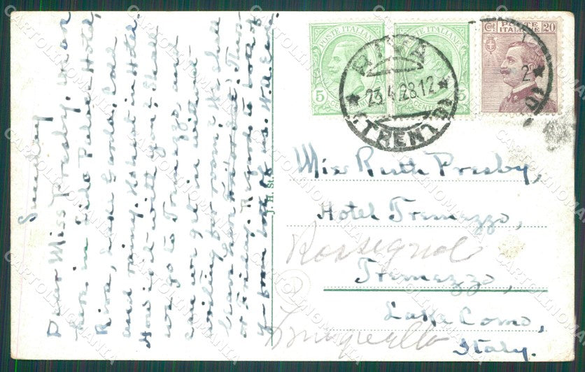 Trento Riva Lago di Garda Barca ABRASA cartolina QZ9642 – retro