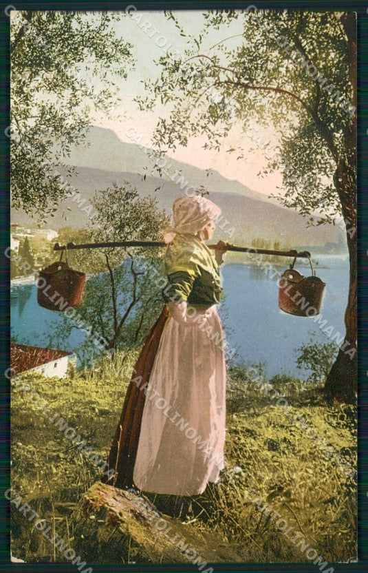 Trento Riva Lago di Garda Costumi cartolina QZ9643 – fronte