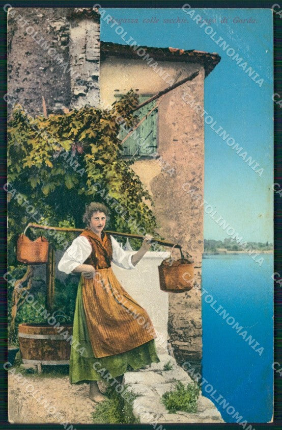 Trento Riva Lago di Garda Costumi cartolina QZ9646 – fronte