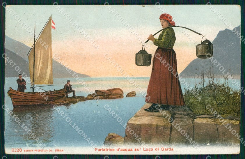 Trento Riva Lago di Garda Costumi cartolina QZ9655 – fronte