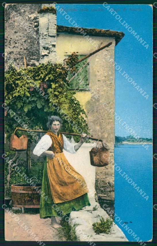 Trento Riva Lago di Garda Costumi cartolina QZ9656 – fronte
