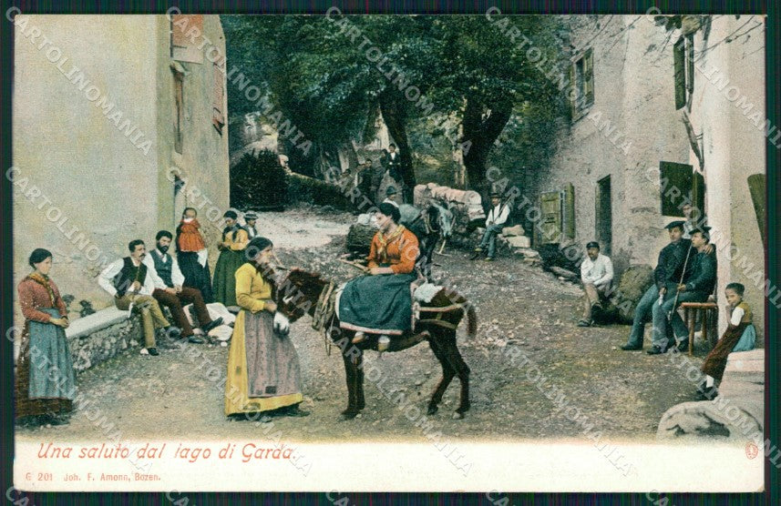 Trento Riva Lago di Garda Costumi cartolina QZ9663 – fronte
