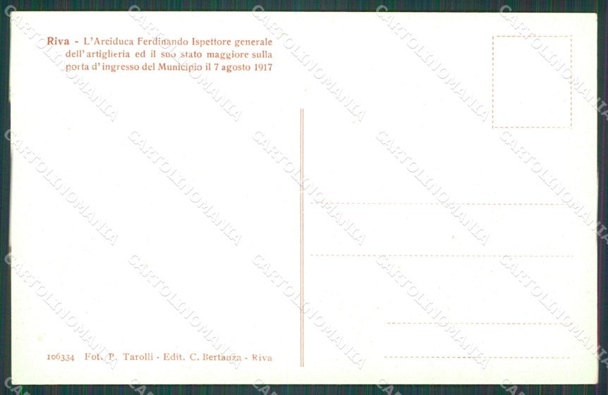 Trento Riva Militari SERIE di 6 cartolina QZ9669 – retro