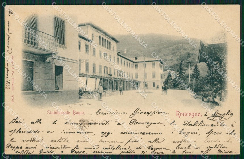 Trento Roncegno Terme STRAPPO cartolina QZ9675 – fronte