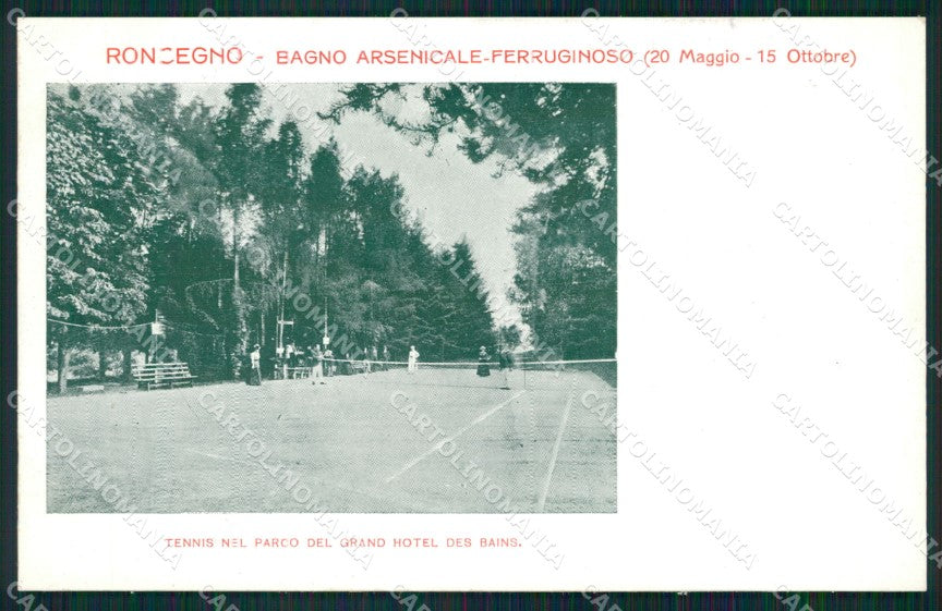 Trento Roncegno Terme Tennis PIEGHINA cartolina QZ9685 – fronte