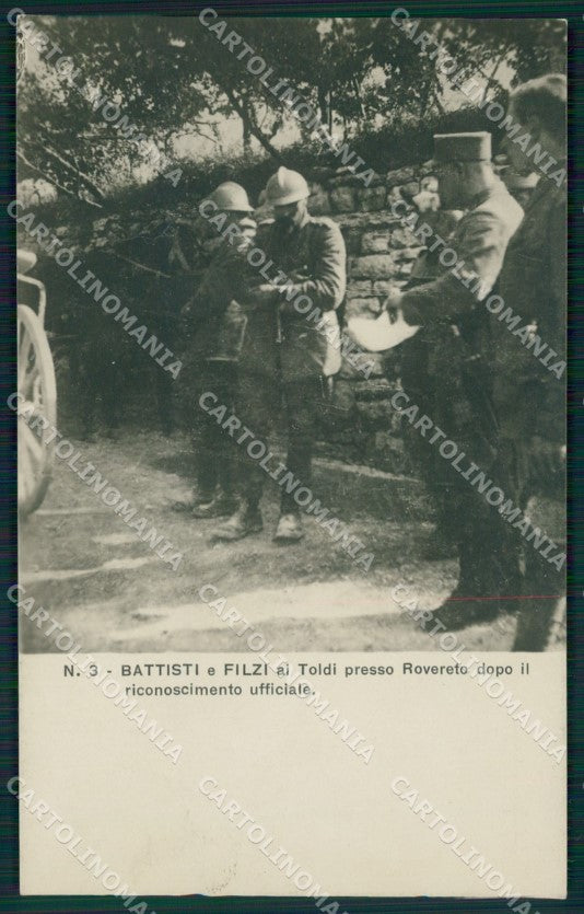 Trento Rovereto Toldi Battisti e Filzi Miitari Foto cartolina QZ9691 – fronte