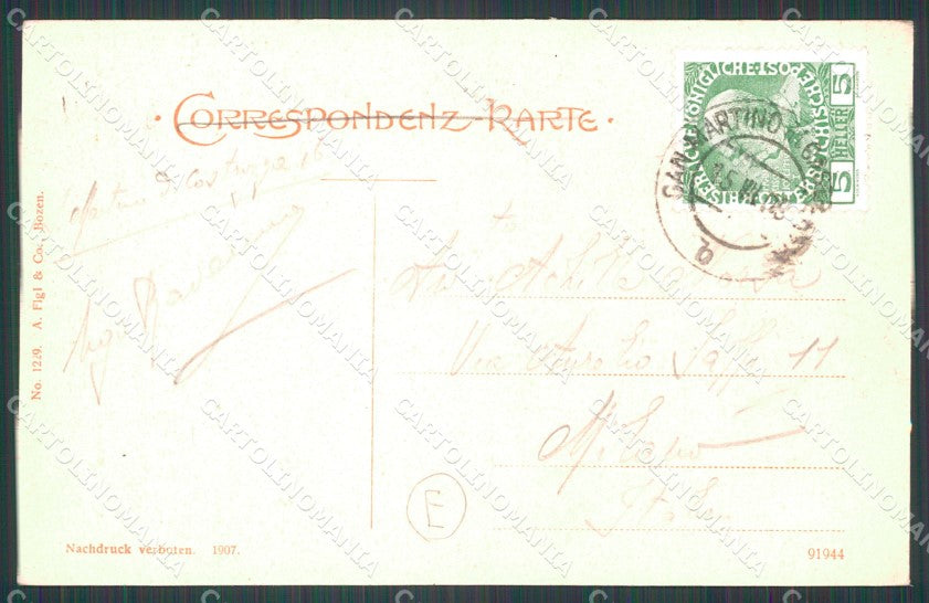 Trento Siror San Martino di Castrozza Cimon cartolina QZ9701 – retro