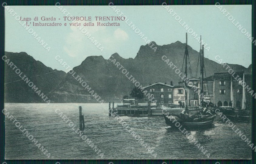 Trento Torbole Lago di Garda Barca cartolina QZ9709 – fronte