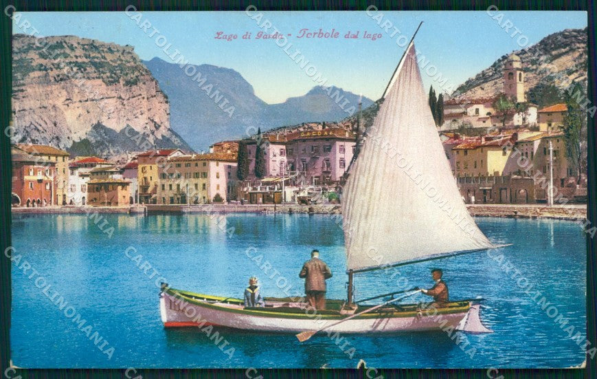 Trento Torbole Lago di Garda Barca STRAPPINO cartolina QZ9722 – fronte