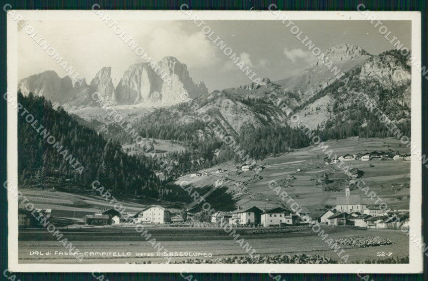 Trento Campitello Val di Fassa Sassolungo Foto cartolina QZ9742 – fronte