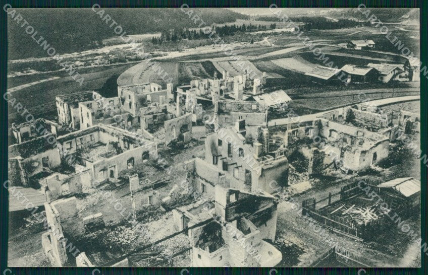 Trento Canazei Val di Fassa Incendio 1912 cartolina QZ9751 – fronte
