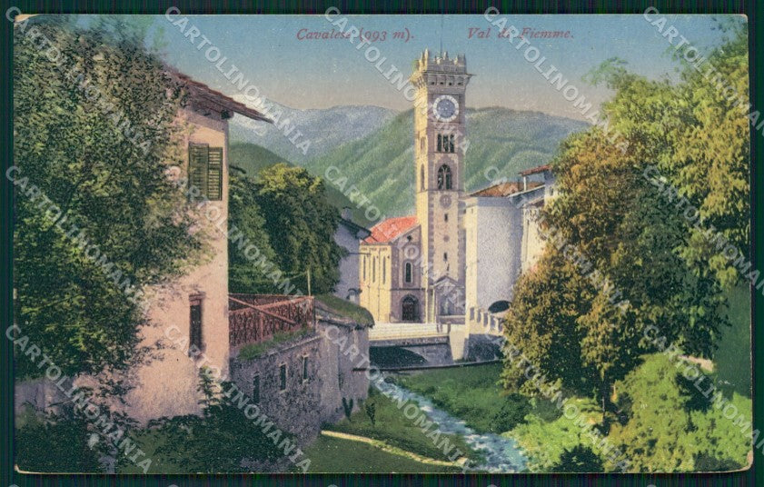 Trento Cavalese Val di Fiemme cartolina QZ9754 – fronte