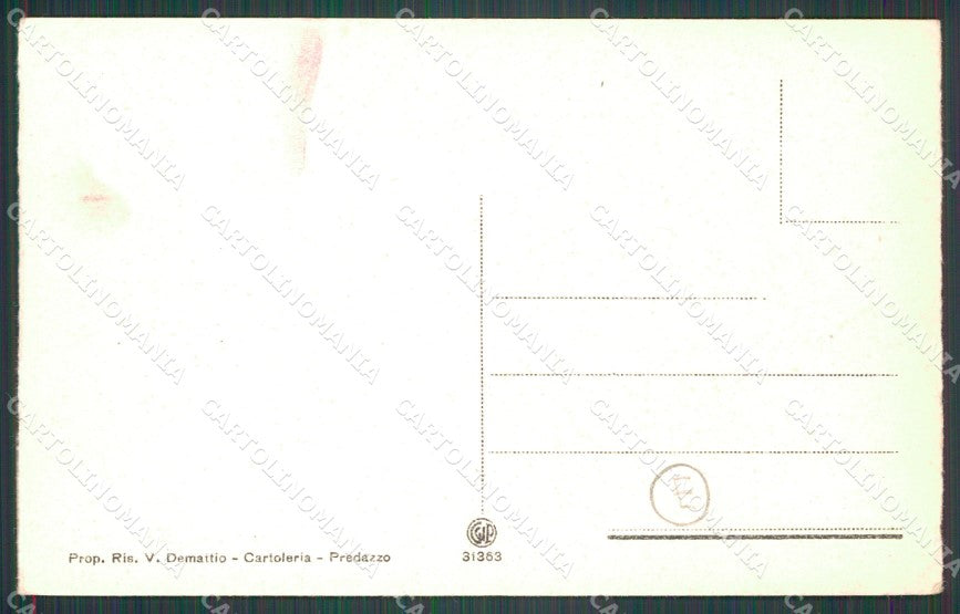 Trento Predazzo cartolina QZ9760 – retro