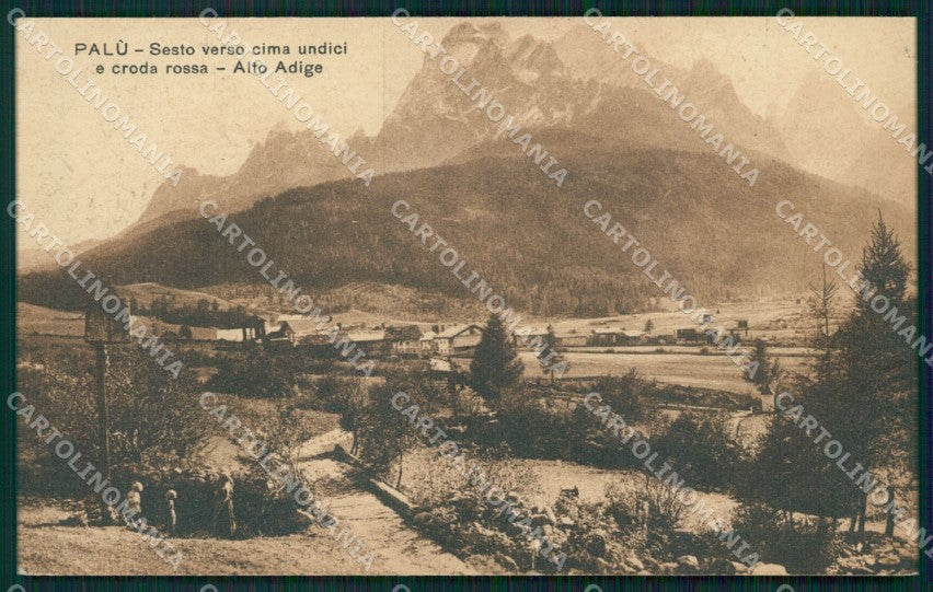Trento Palù Sesto Cima Undici Croda Rossa cartolina QZ9781 – fronte
