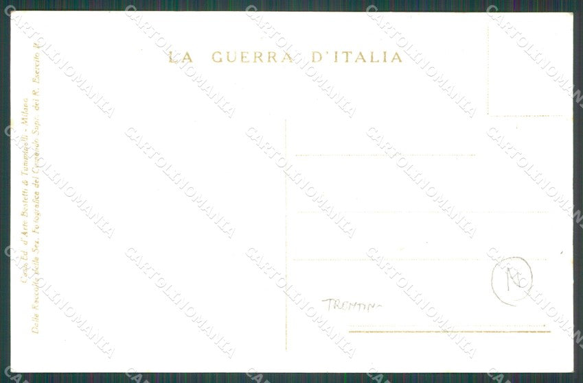 Trento WWI Cane da Traino Militari cartolina QZ9816 – retro