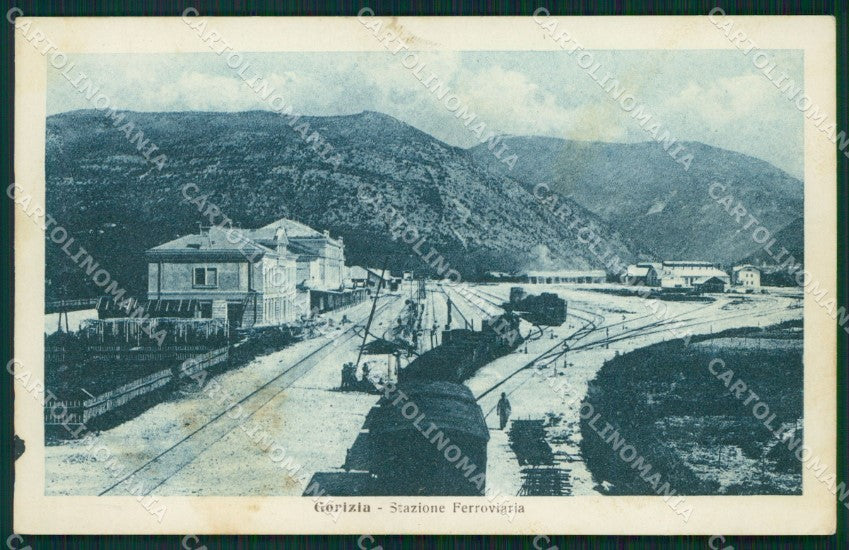 Gorizia Città Stazione Treno PIEGA cartolina QZ9819 – fronte