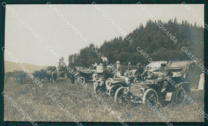 Gorizia Città Auto RIFILATA Foto cartolina QZ9841 – fronte