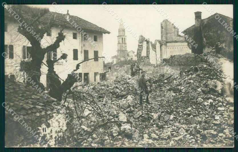 Gorizia San Canziano d'Isonzo Begliano Rovine Foto cartolina QZ9842 – fronte