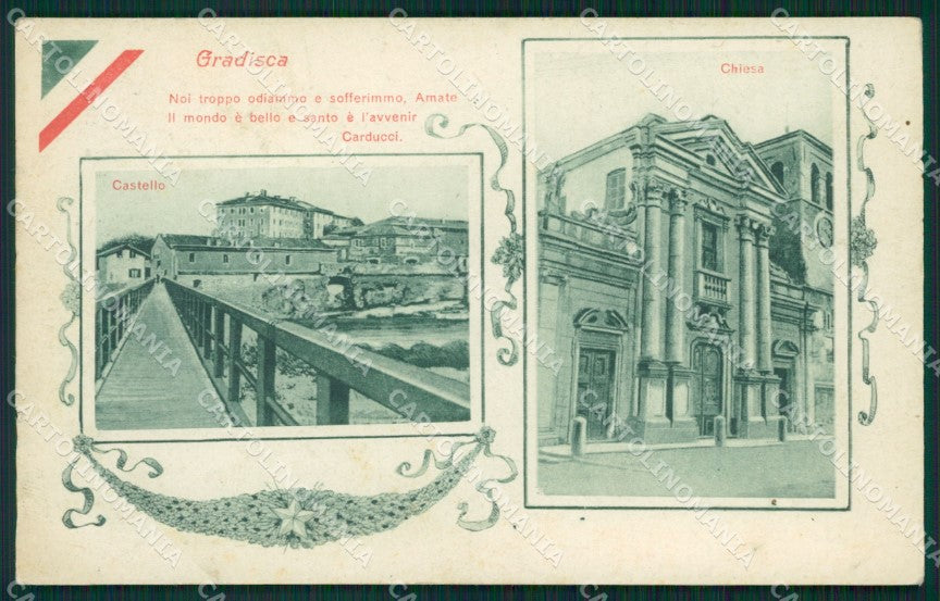 Gorizia Gradisca d'Isonzo Carducci STRAPPINO cartolina QZ9894 – fronte