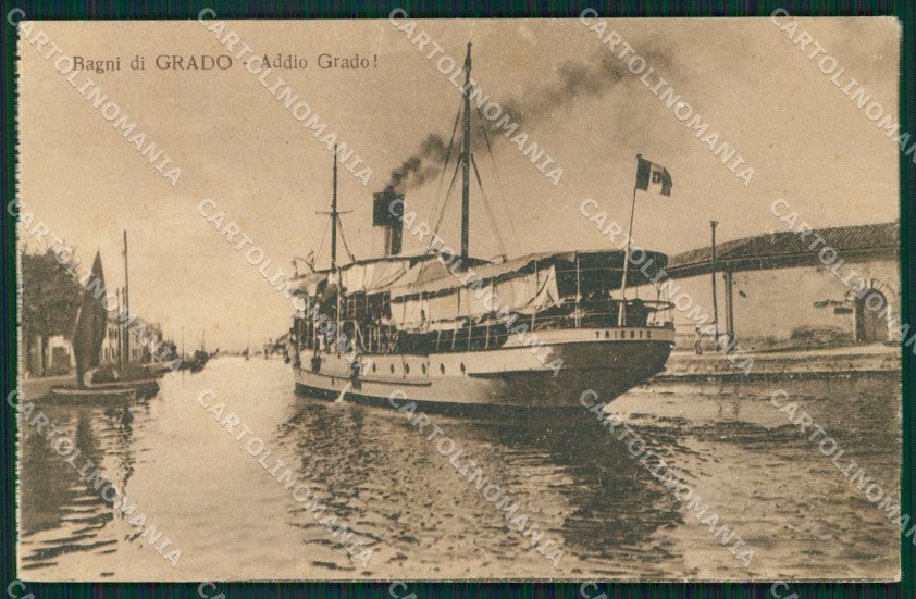 Gorizia Grado Battello Trieste cartolina QZ9912 – fronte