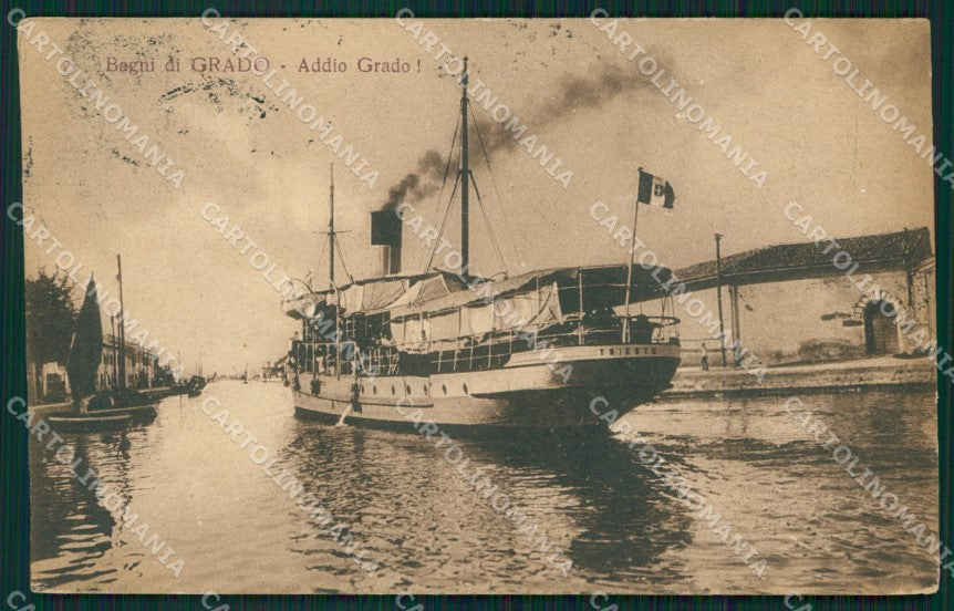 Gorizia Grado Battello Trieste cartolina QZ9915 – fronte