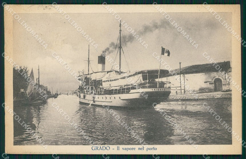 Gorizia Grado Battello Trieste cartolina QZ9916 – fronte