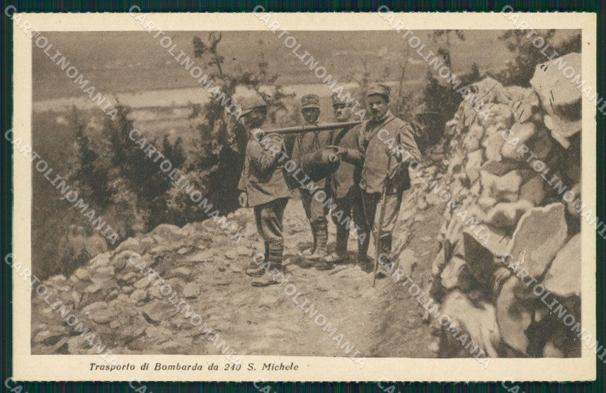 Gorizia Sagrado Monte San Michele Militari WWI cartolina QZ9940 – fronte