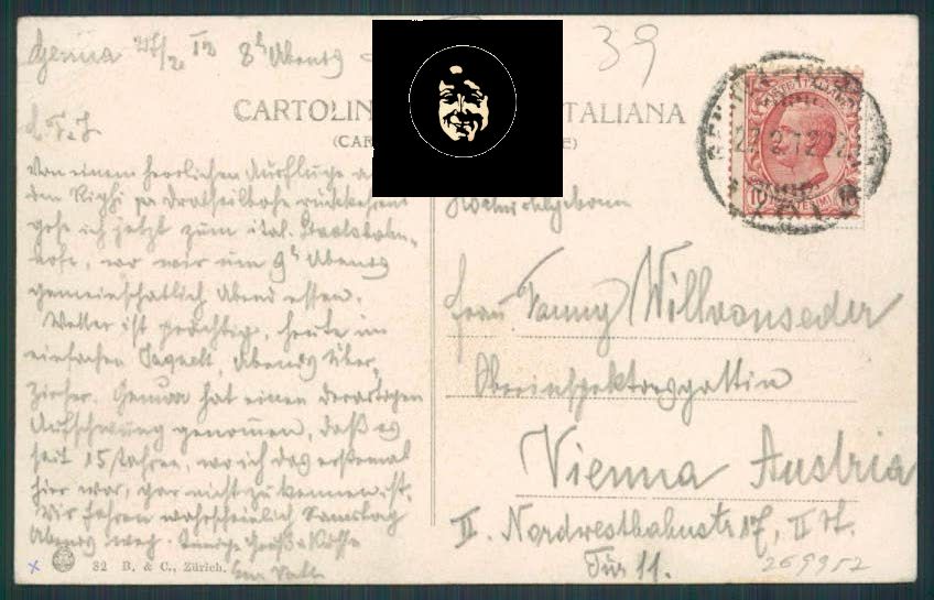Genova funicolare Righi cartolina RB0010 – retro