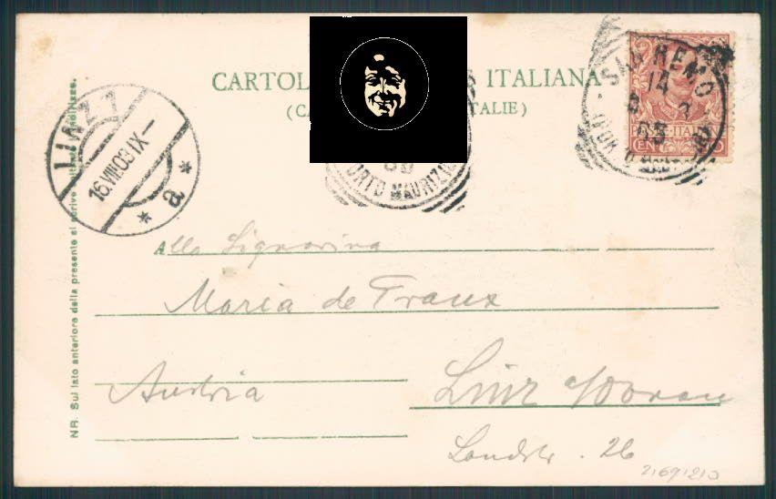 Imperia San Remo cartolina RB0131 – retro