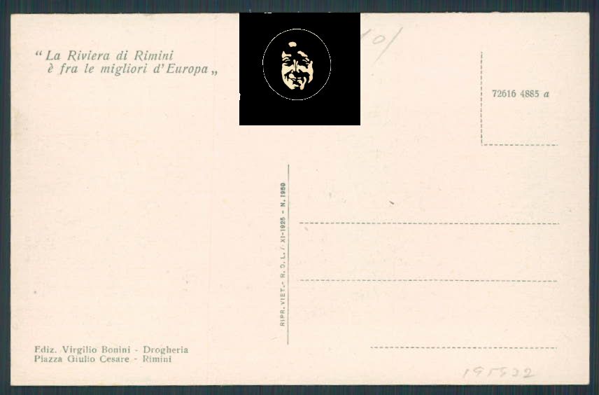 Rimini cartolina RB0329 – retro