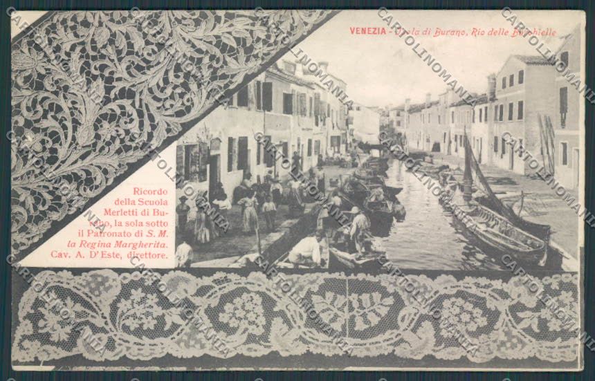 Venezia Burano Merletti cartolina RB0422 – fronte