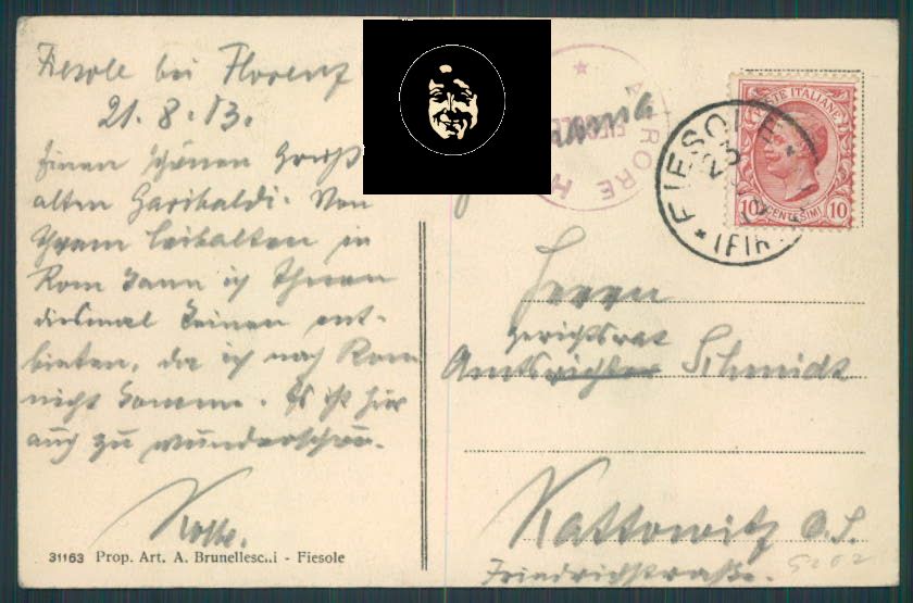 Firenze Fiesole Garibaldi cartolina RB0509 – retro