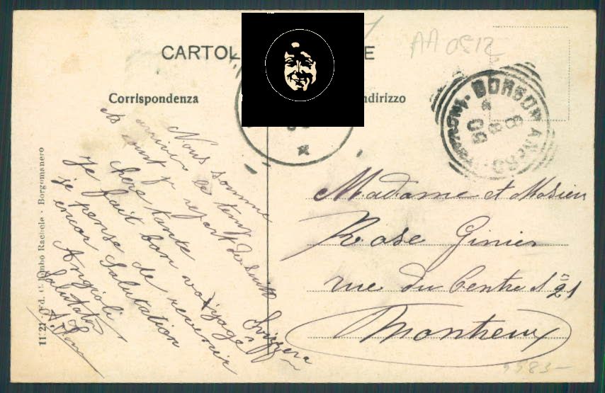Novara Borgomanero cartolina RB0730 – retro