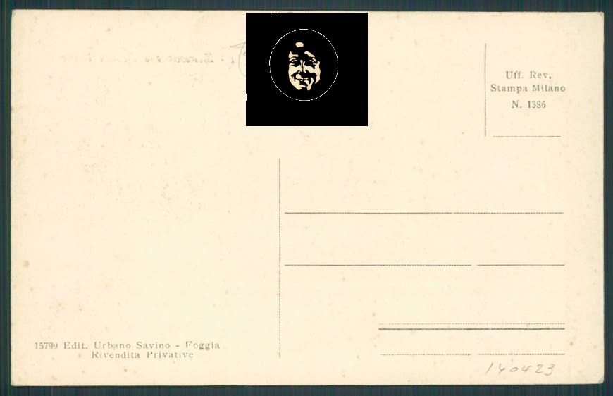 Foggia cartolina RB0891 – retro