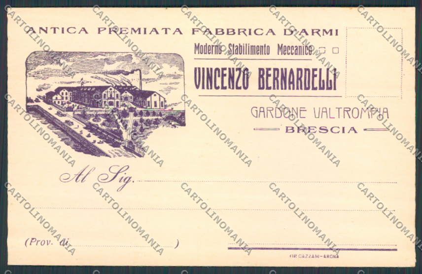 Brescia Gardone Trompia Commerciale cartolina RB0985 – fronte