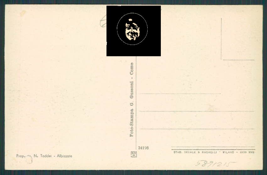 Varese Albizzate cartolina RB1040 – retro