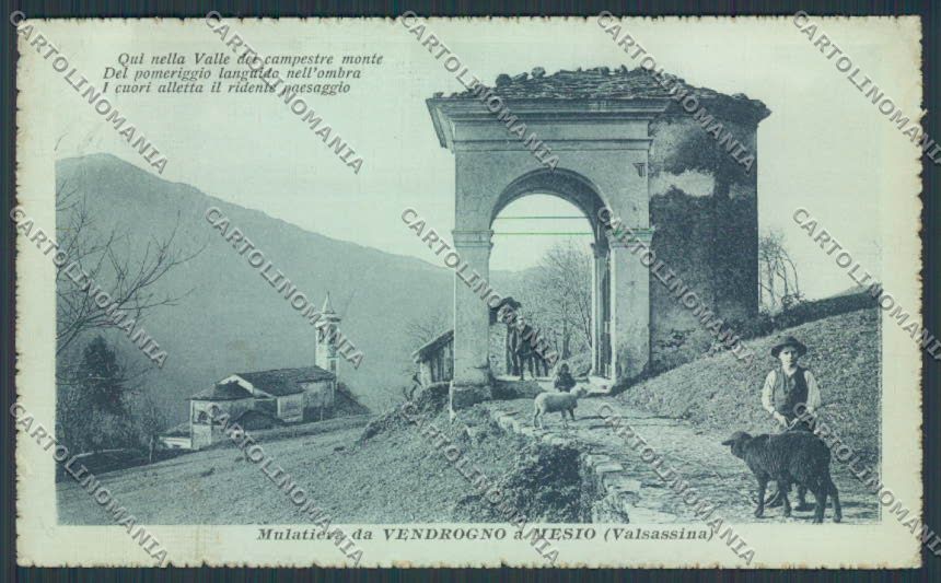 Lecco Vendrogno Mesio Valsassina cartolina RB1066 – fronte