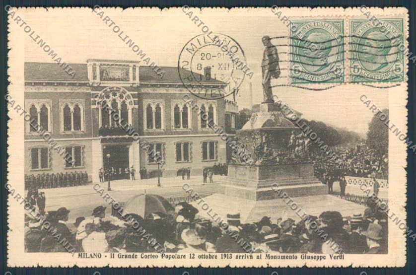 Milano Corteo Popolare 1913 cartolina RB1261 – fronte