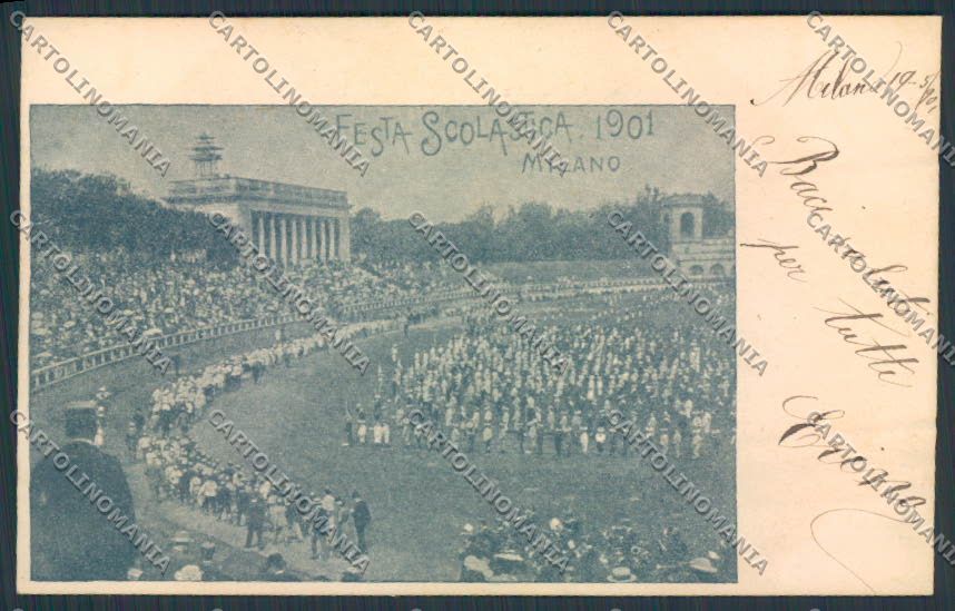 Milano Festa Scolastica 1901 cartolina RB1264 – fronte