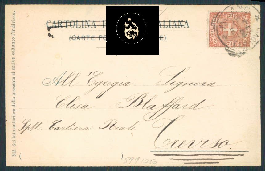 Milano Festa Scolastica 1901 cartolina RB1264 – retro